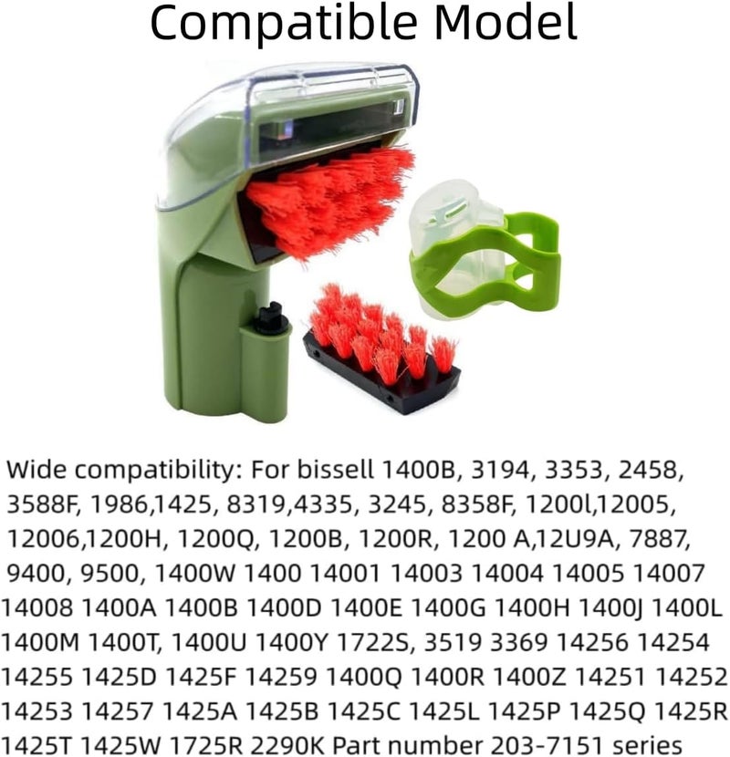 Sionlan 1400B Cleaning Brush Replacement Parts Compatible for bissell 1400B 1400 3194 3353 2458 3588F 1986 1425 1844 2290A 1400W 1425W Tough Stain Brush Tool Green Attachments - Image 2